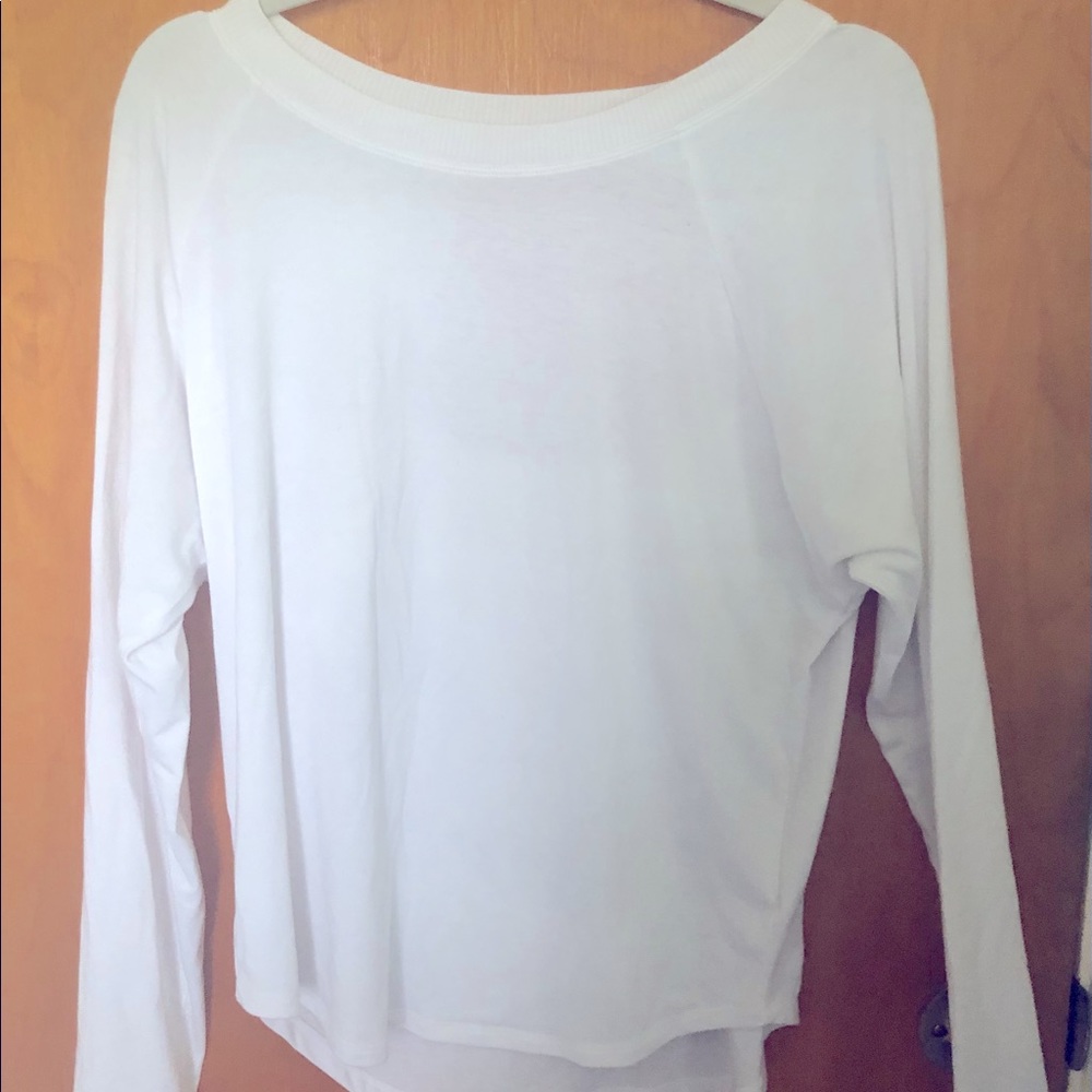 Athleta White Long-sleeve Top
